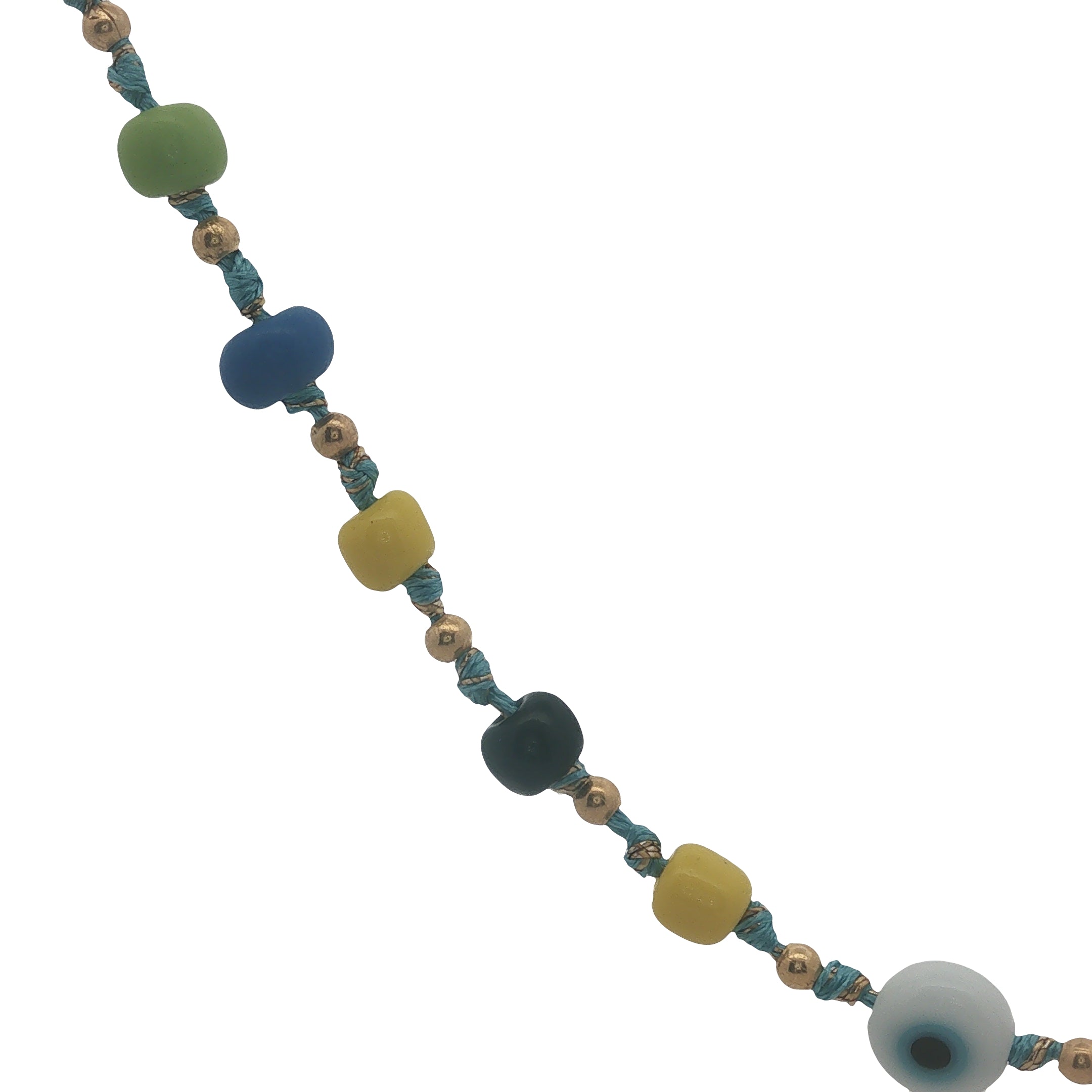 Collier doré perles multicolores, dorées et perles de culture 50 cm