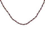 Collier doré perles bordeaux avec couronnes dorées 42 cm
