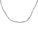 Collier doré mini perles multicolores 64 cm