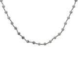 Collier doré perles blanches marbrées et perles dorées 42 cm