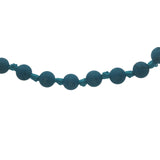 Collier doré perles turquoise, disques dorés et noeuds turquoise 42 cm