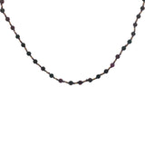 Collier doré perles violines et dorées avec noeuds violets 42 cm