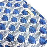 Large white &amp; blue flower travel pouch