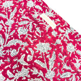 Large red &amp; white flower travel pouch