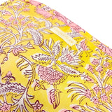 Large yellow &amp; pink flower travel pouch