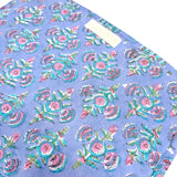 Grande pochette de voyage bleue à fleurs vertes et roses