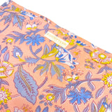 Large orange &amp; blue flower travel pouch