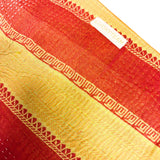 Grande pochette de voyage kantha imprimé orange et jaune