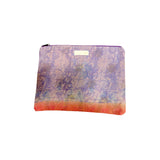 Grande pochette de voyage kantha imprimé violet et rose