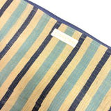 Grande pochette de voyage kantha imprimé beige, bleu et bleu marine