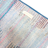 Grande pochette de voyage kantha imprimé bleu, vert et rose