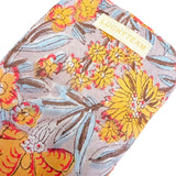 Purple and flower jewelry pouch