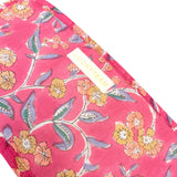 Red pouch with yellow and pink flowers