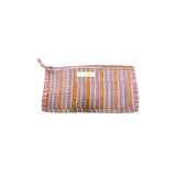 PINK AND ORANGE BLOCK PRINT POUCH