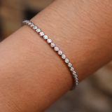 925 silver tennis bracelet and 2mm zircons