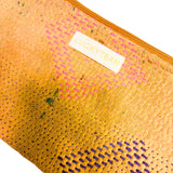 Petite pochette kantha imprimé orange, rose et bleu