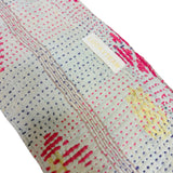 Petite pochette kantha imprimé rouge, jaune et bleu