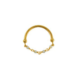 Bague Santa Maria dorée chaine et préhnite