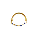 Bague Santa Maria dorée chaine et lapis