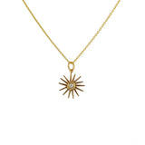 Collier doré et pendentif soleil pierre - PERLE - Colliers