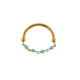 Bague Santa Maria dorée chaine et turquoise