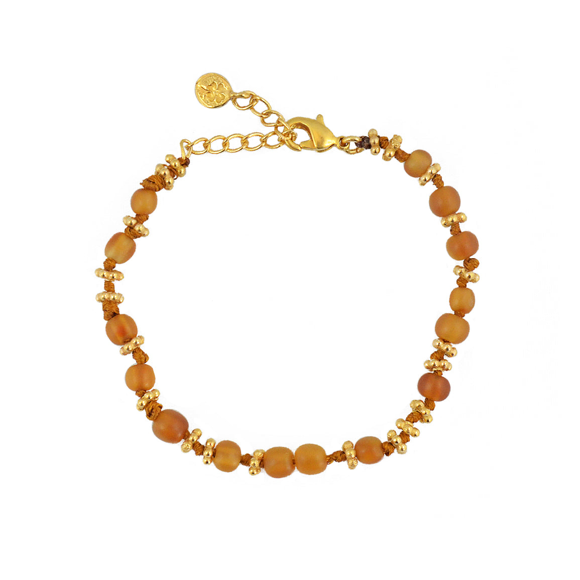 Bracelet pierres et disques dorés - ROCAILLE