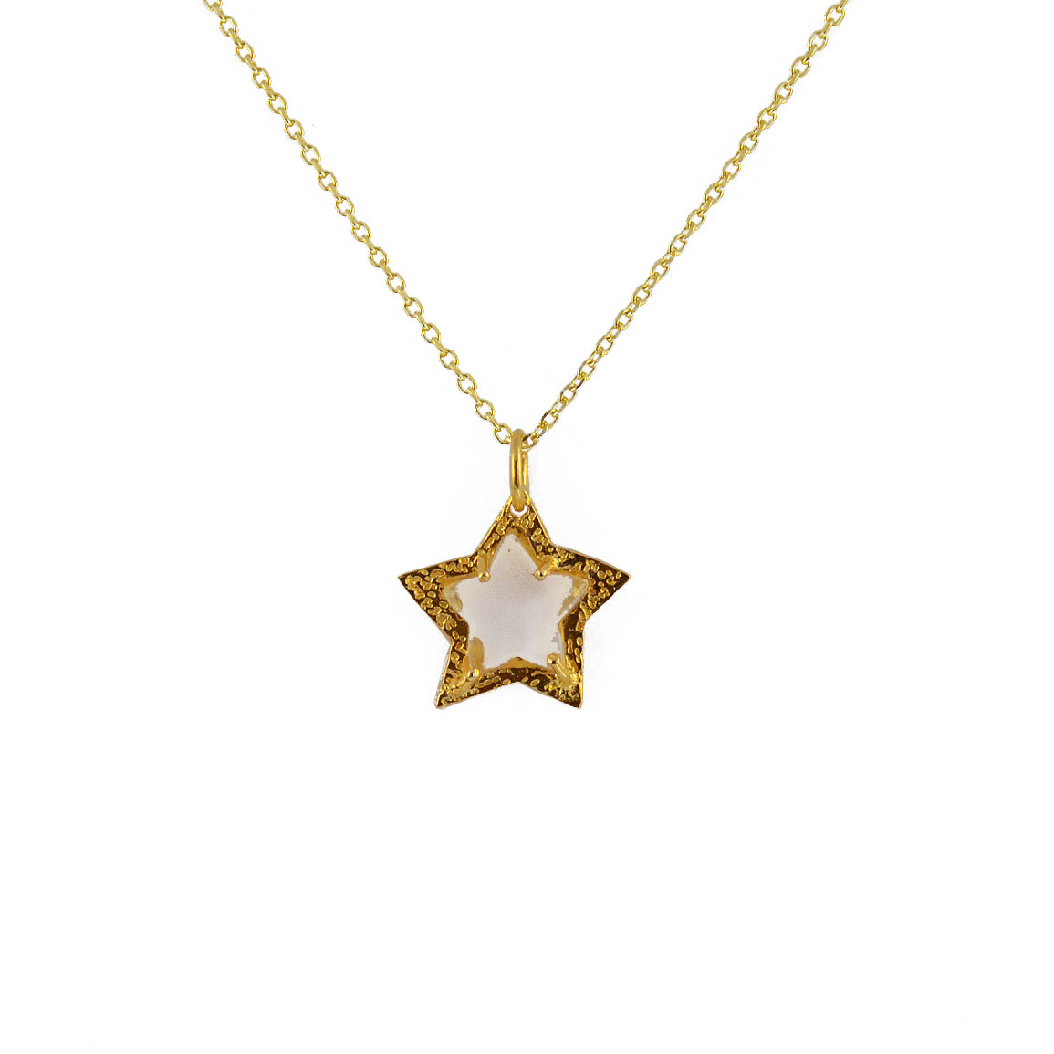 Collier doré et étoile en cristal - Colliers