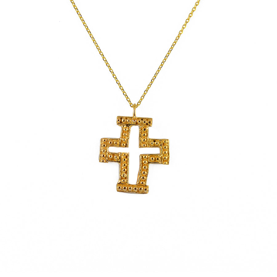 Collier doré et croix baroque - Colliers