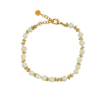 Bracelet pierres et disques dorés - OS