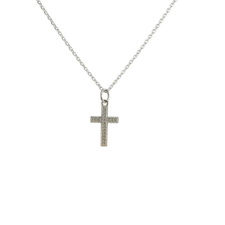 Luckyteam bijoux femme argent 925 collier croix zircon blanc