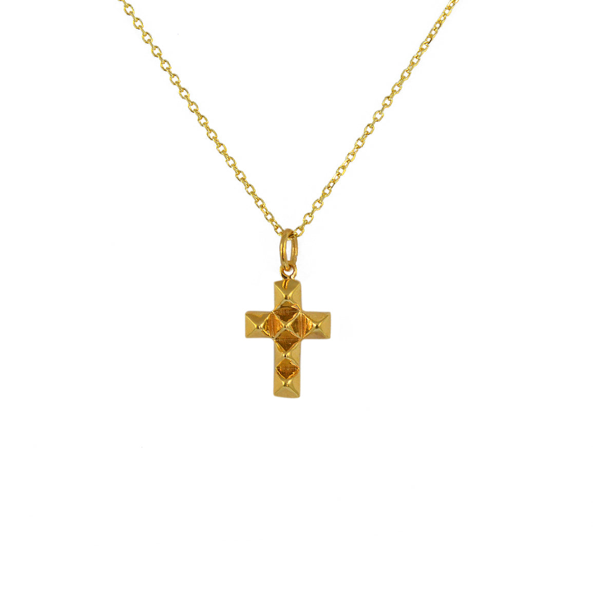 Collier doré croix rock - Colliers
