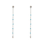 Boucles argent 925 santa maria longues - TURQUOISE