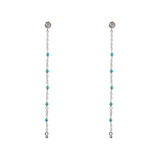 Boucles argent 925 santa maria longues - TURQUOISE