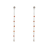 Boucles argent 925 santa maria longues - ONYX ROUGE