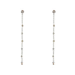 Boucles argent 925 santa maria longues - LABRADORITE
