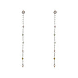 Boucles argent 925 santa maria longues - TOURMALINE