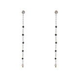Boucles argent 925 santa maria longues - ONYX NOIRE