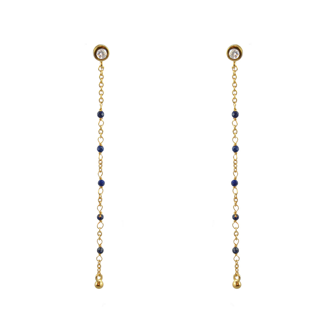 Boucles Santa Maria dorées longues - LAPIS