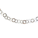 925 silver ankle bracelet with round mesh