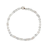 925 silver ankle bracelet with round mesh