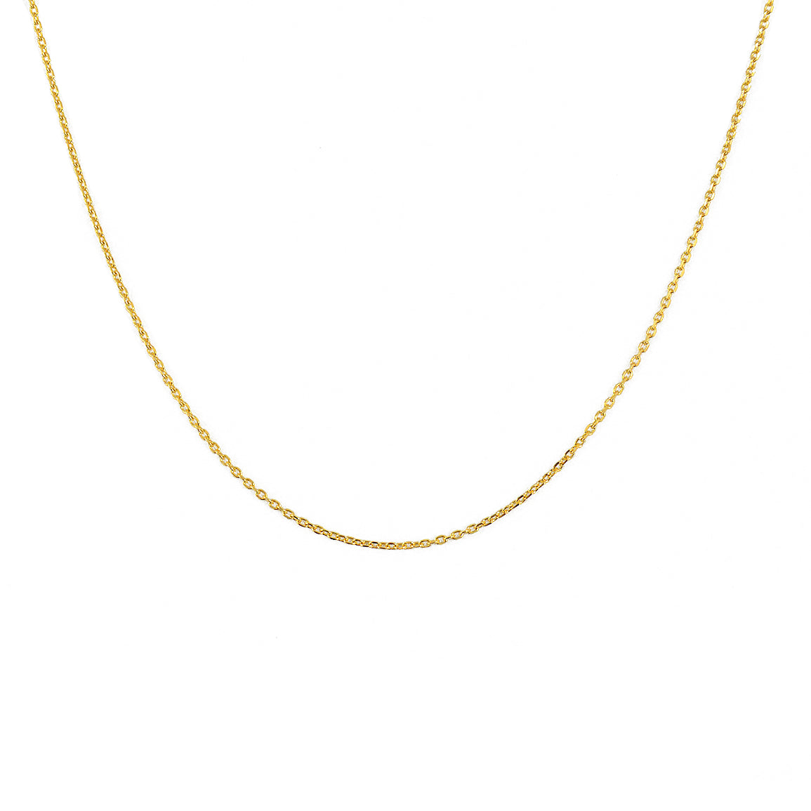 Collier doré forcat limée 1,35 mm - 38CM