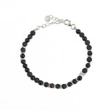 Bracelet argent 925 agate et perles de lave