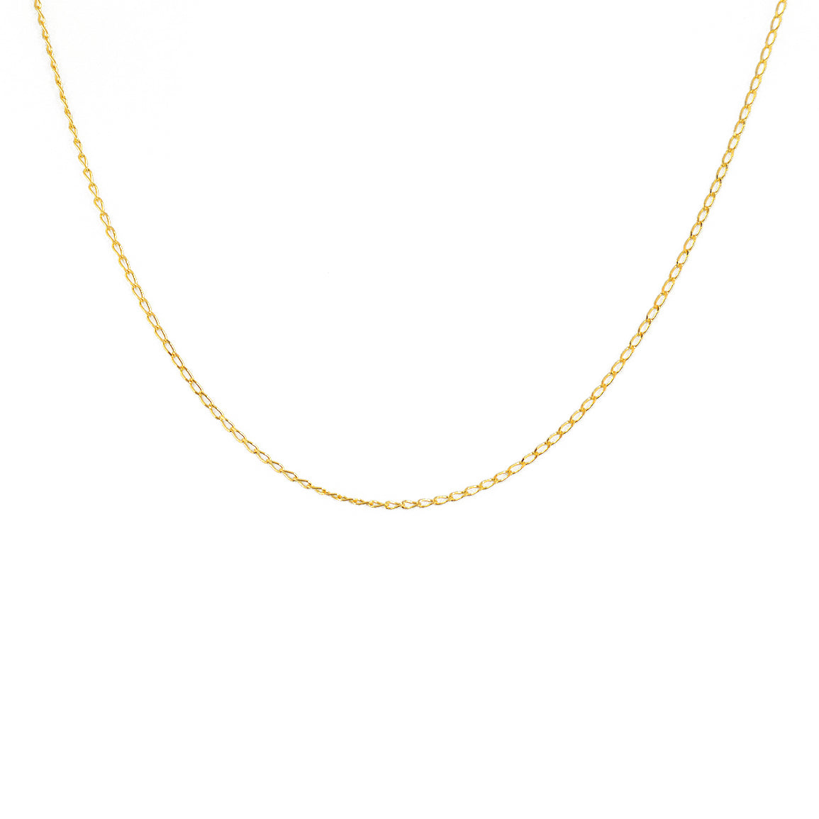 Collier doré maille Cheval quatre faces - 38CM