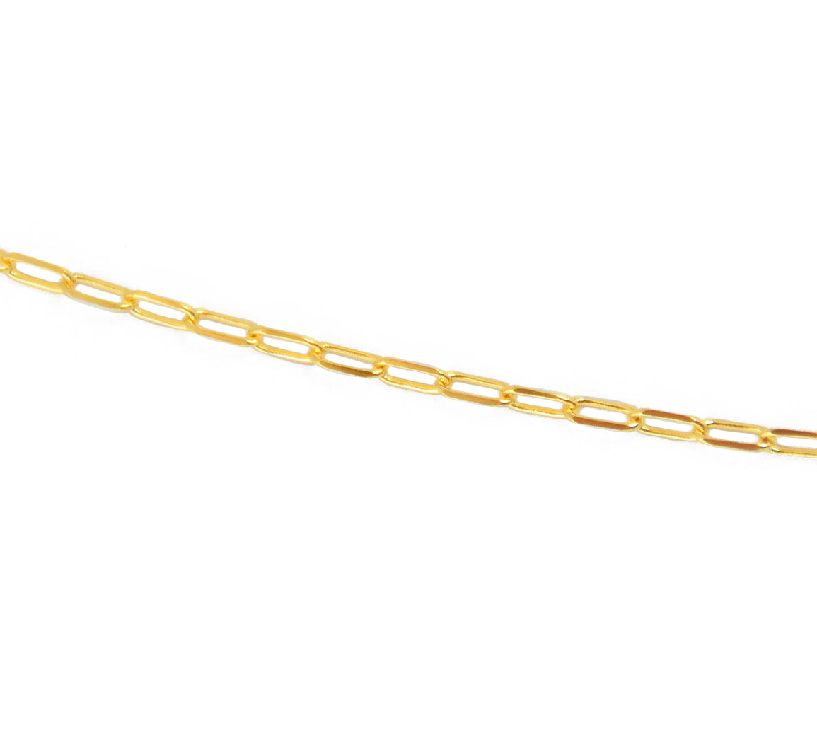 Collier doré maille rectangle