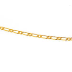 Collier doré figaro alternée 2 faces