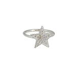 Bague étoile en argent 925 et zircons - Bagues