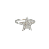 Bague étoile en argent 925 et zircons - Bagues