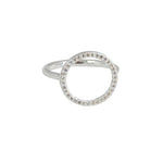 Bague cercle avec zircons en argent 925 - Bagues