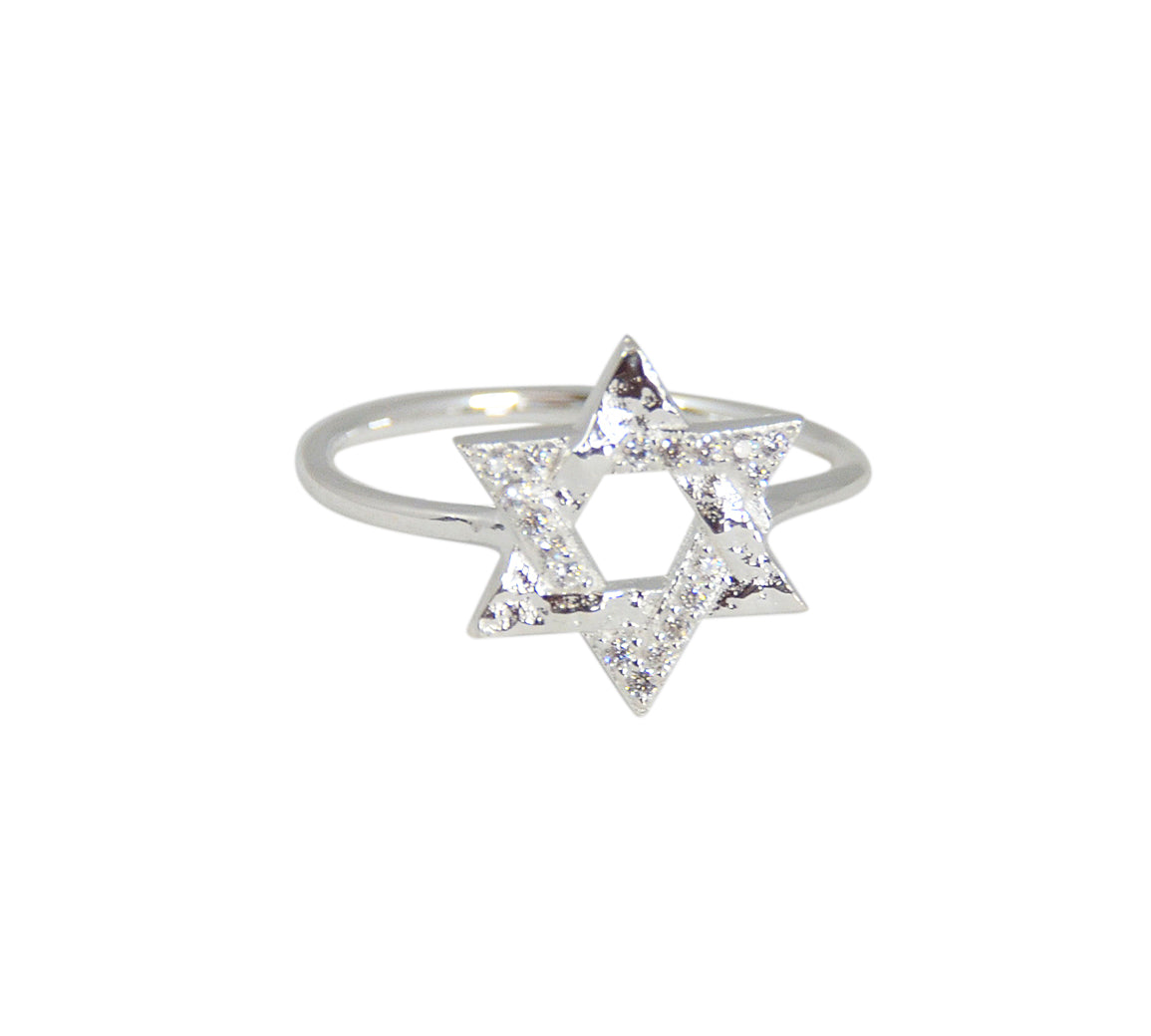 Bague étoile de david en argent 925 - Bagues