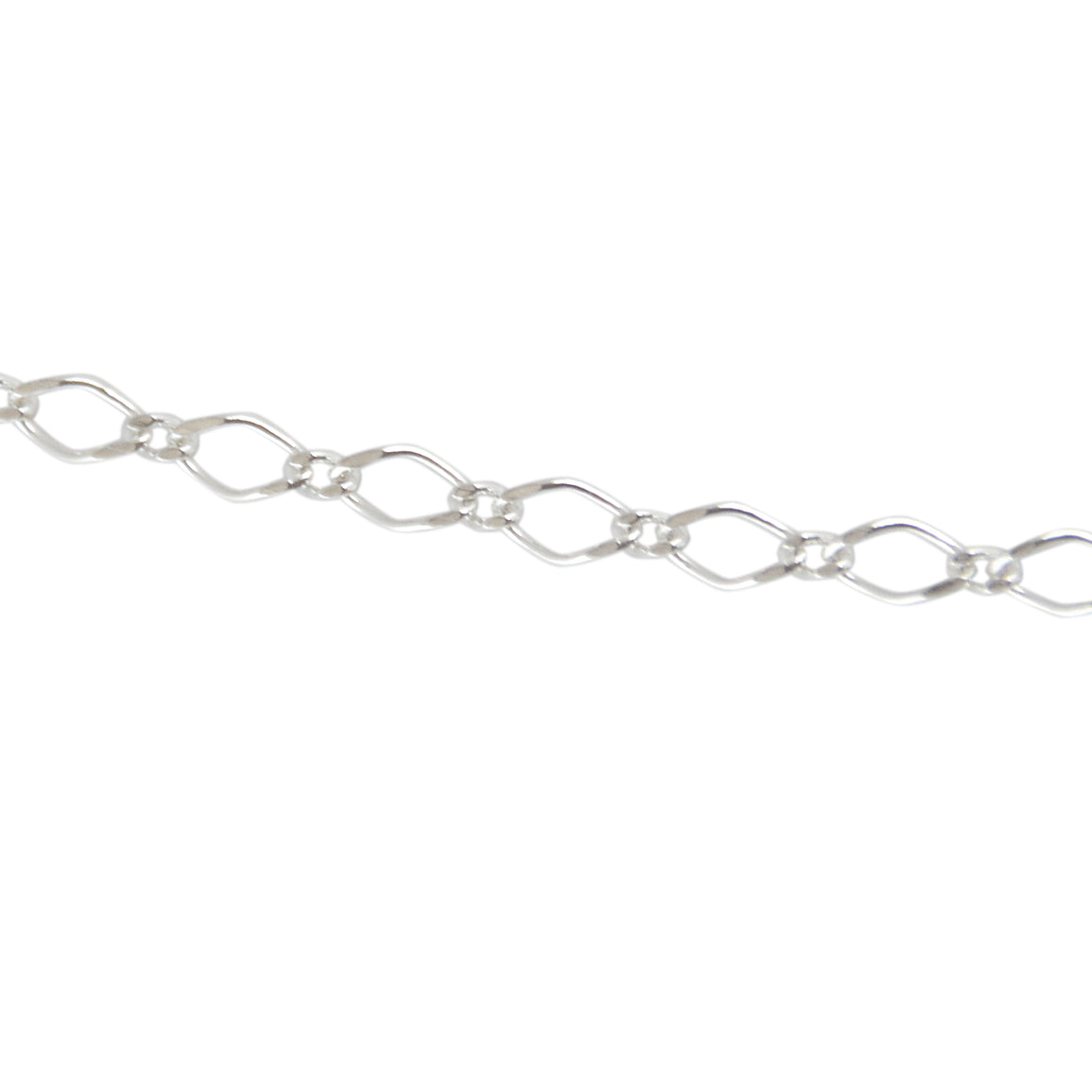 Collier argent maille figaro alterné 2 faces